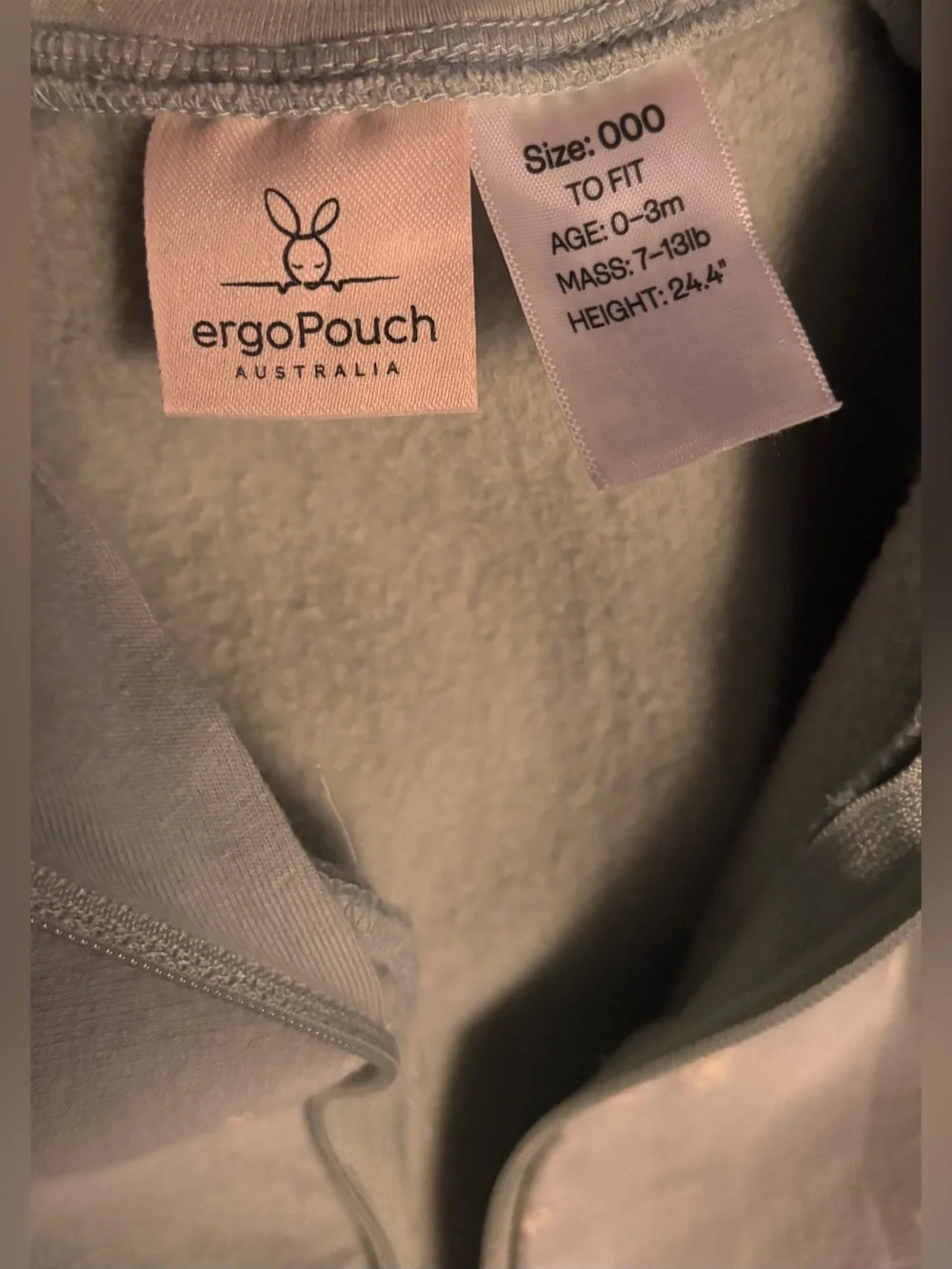 ErgoPouch NWOT TOG 1.0 Size 000 0-3 Months 7-13 Lbs Sage